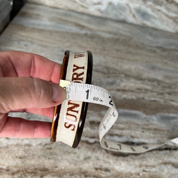 Vintage Suntory Whiskey Japanese Distillery Pottery Cigarette Cigar Ashtray - Picture 7 of 9